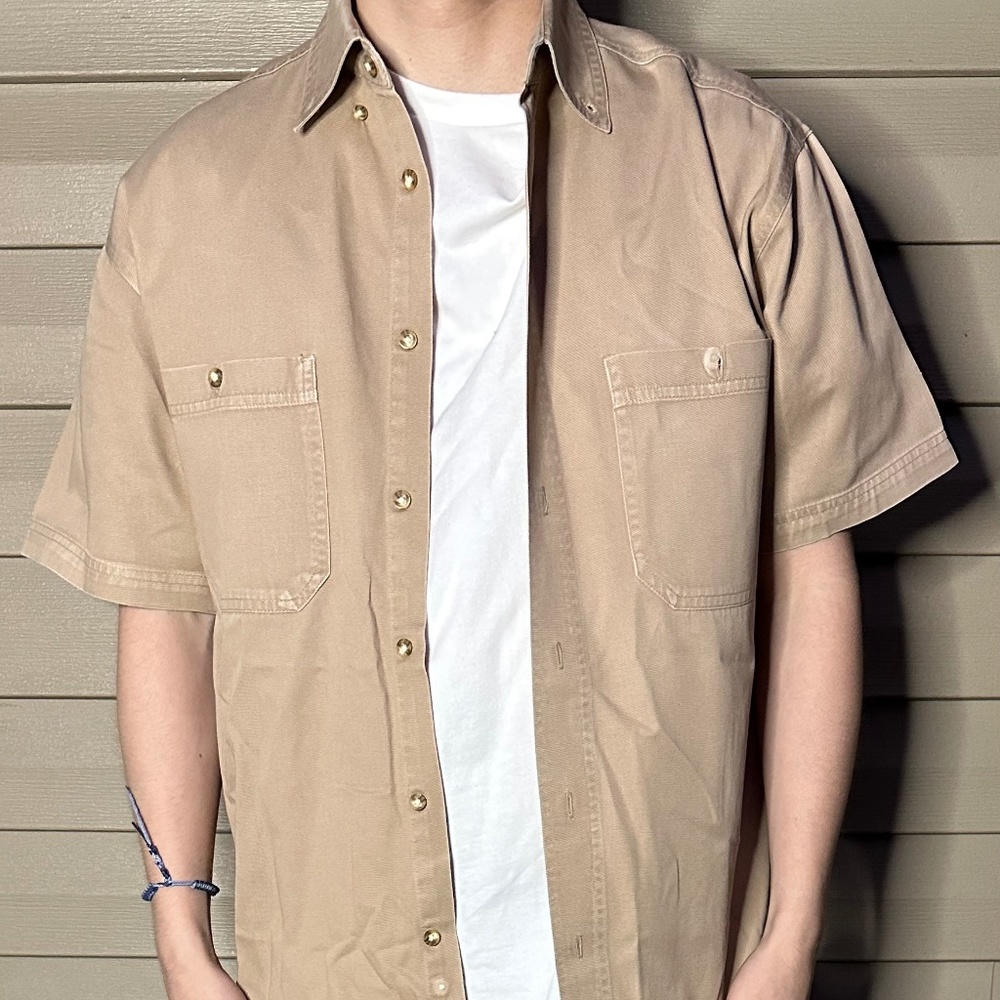 Tan Button Up